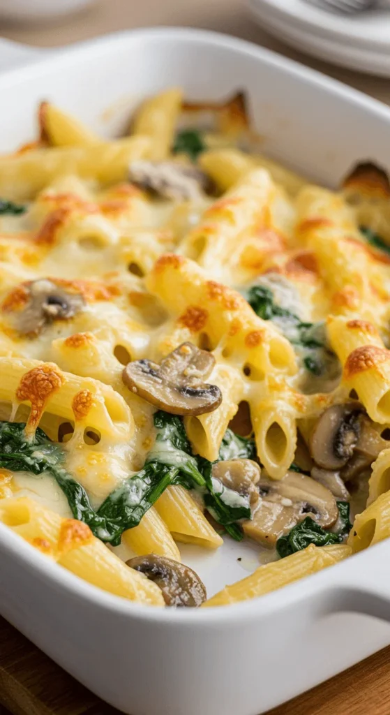 3.-Spinach-Mushroom-Pasta-Bake